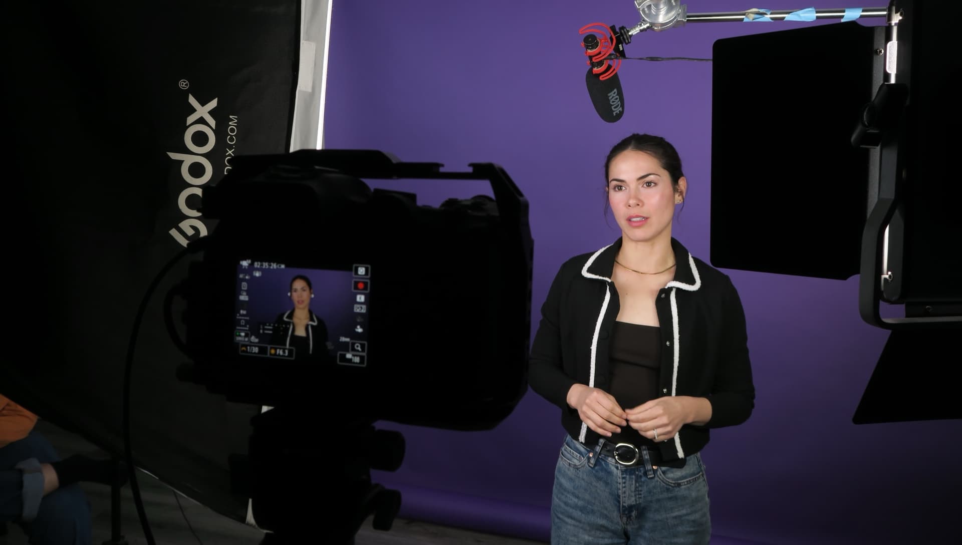 A self-tape session in progress at Shiki Studios