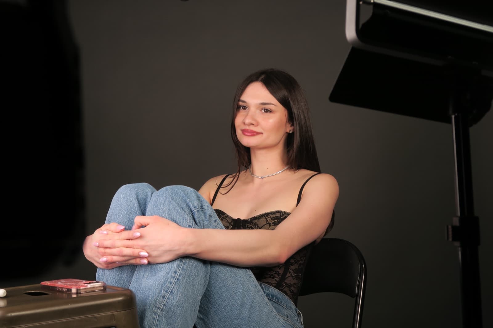 An actor on set in the Shiki Studios space